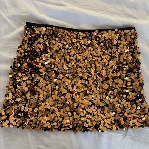 Zara Gold Sequin Mini Skirt